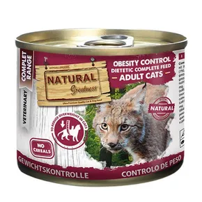 Natural Greatness OBESITY CONTROL veterinární dieta, konzerva pro kočky 200g